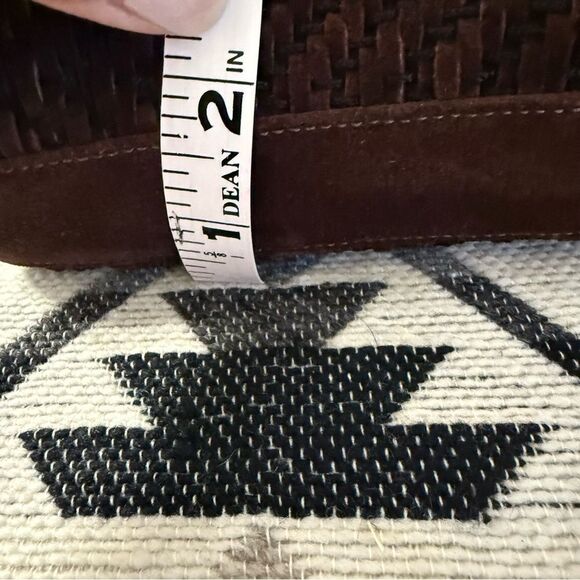 Sharif Vintage Brown Woven Suede and Gold Bag - Picture 11 of 11